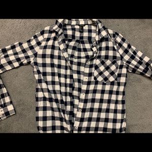 Blue and white flannel